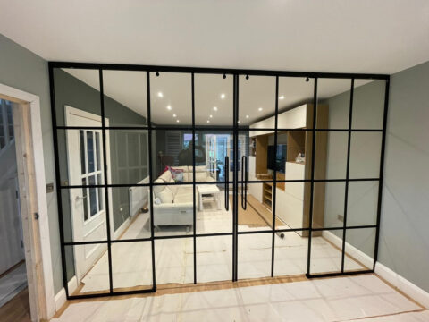 Steel Glazed Partition Installation 7