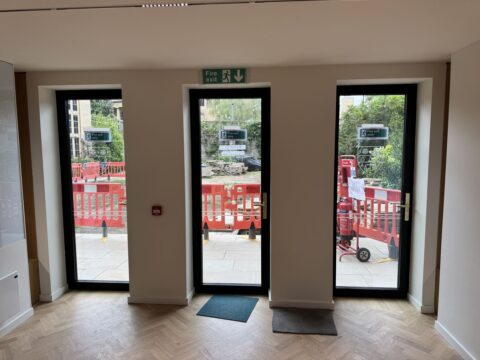 Steel Glazed Partition Installation 6