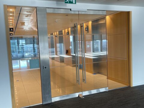 Steel Glazed Partition Installation 9